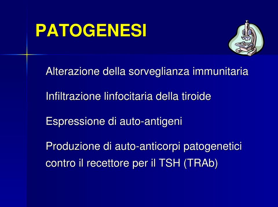 tiroide Espressione di auto-antigeni Produzione di