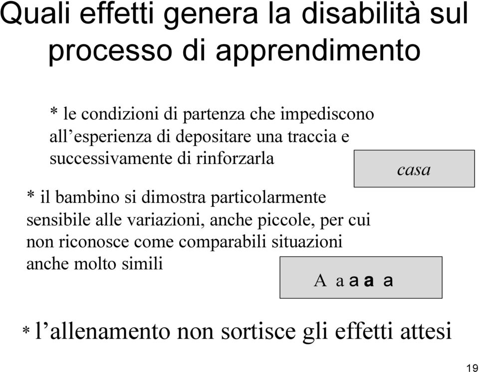 si dimostra particolarmente sensibile alle variazioni, anche piccole, per cui non riconosce come