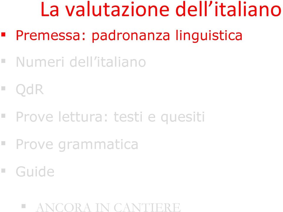 italiano QdR Prove lettura: testi e