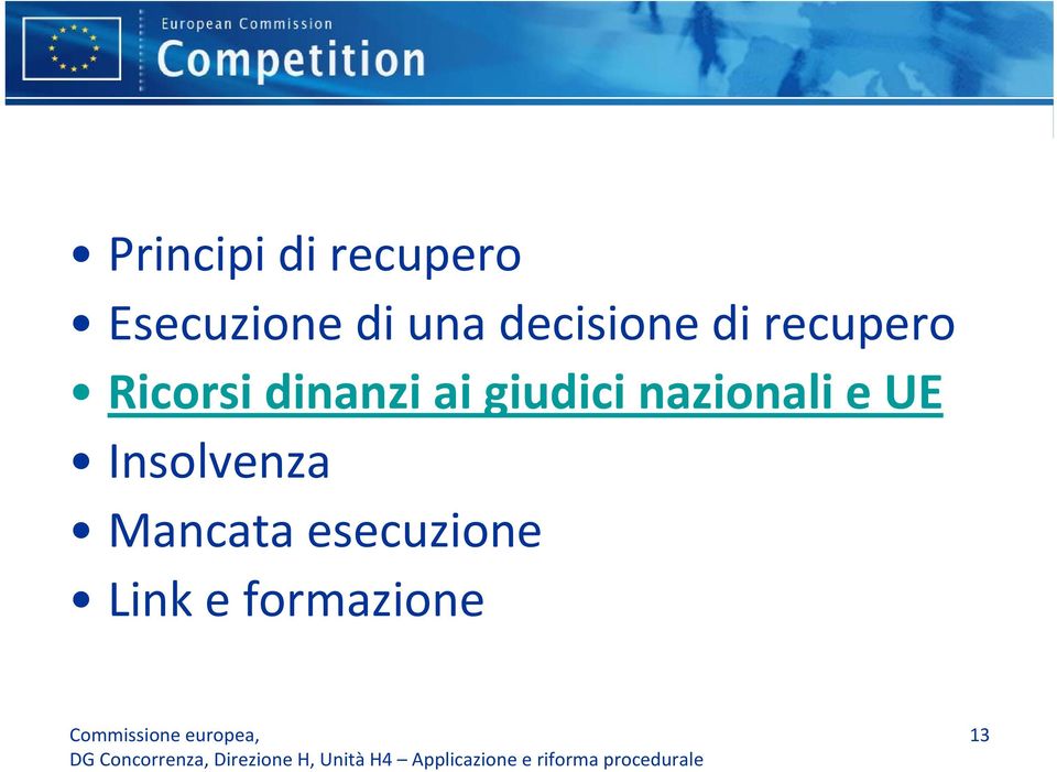 ai giudici nazionali e UE Insolvenza