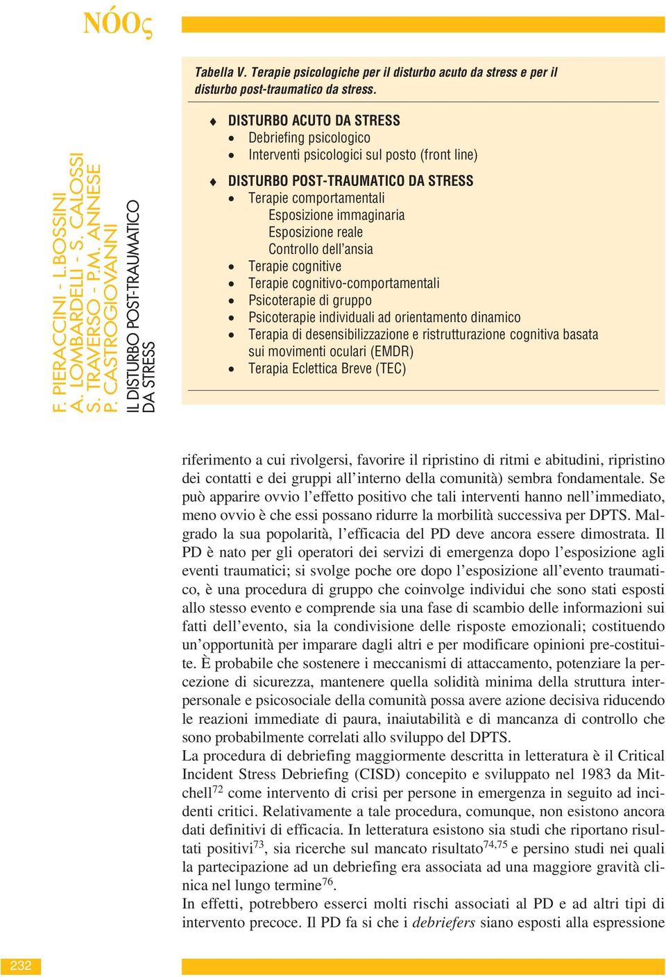 comportamentali Esposizione immaginaria Esposizione reale Controllo dell ansia Terapie cognitive Terapie cognitivo-comportamentali Psicoterapie di gruppo Psicoterapie individuali ad orientamento