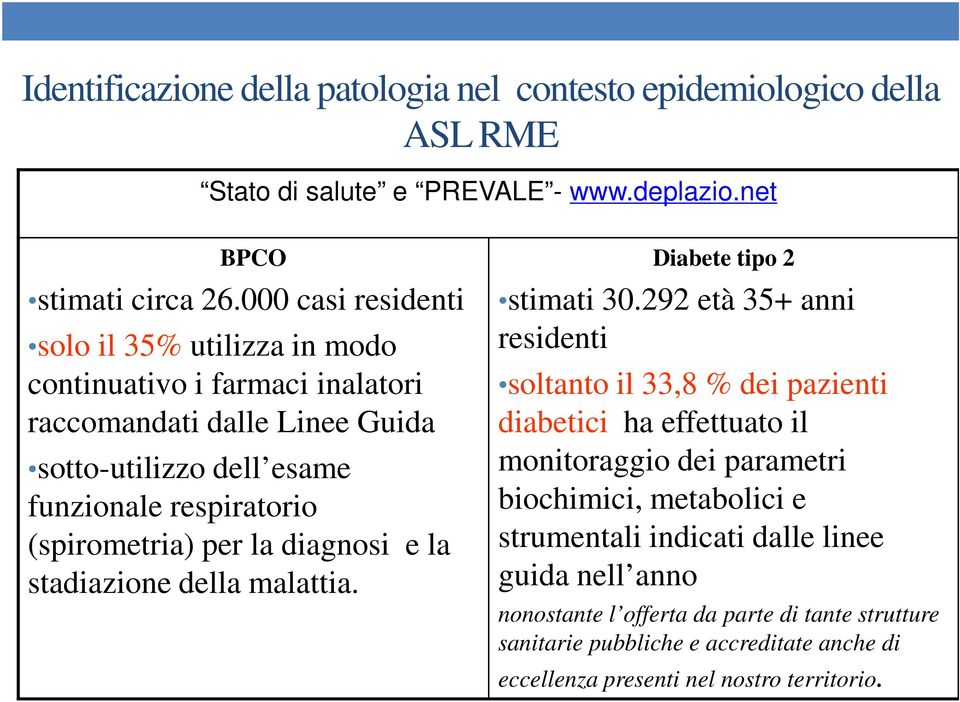 per la diagnosi e la stadiazione della malattia. Diabete tipo 2 stimati 30.