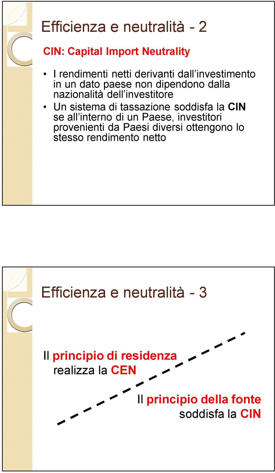 se all interno di un Paese, investitori provenienti da Paesi diversi ottengono lo stesso rendimento netto