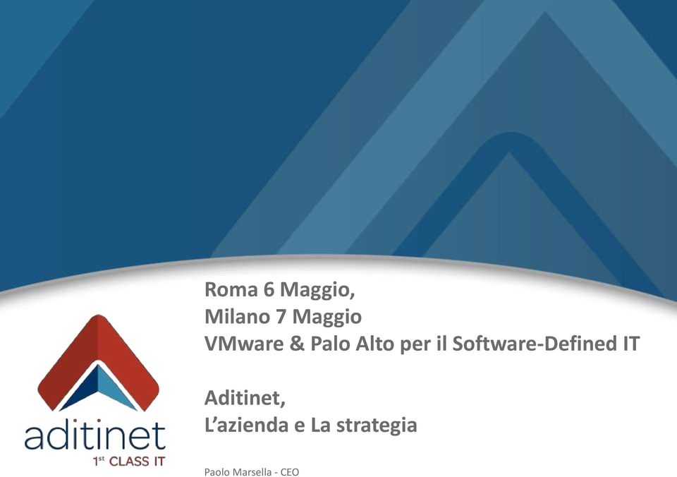 Software-Defined IT Aditinet, L