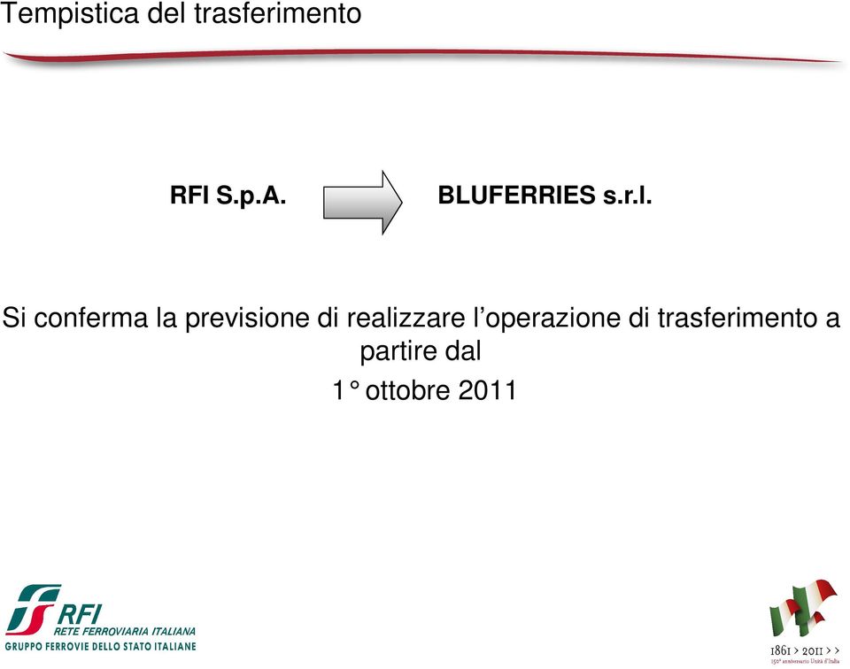 Si conferma la previsione di