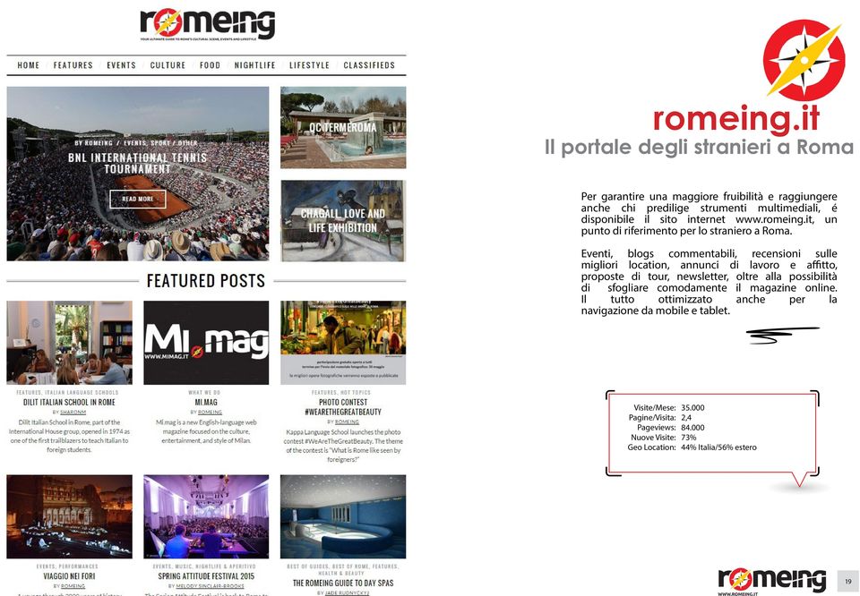 sito internet www.it, un punto di riferimento per lo straniero a Roma.