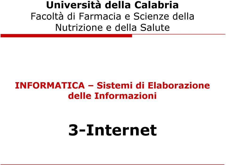 della Salute INFORMATICA Sistemi di