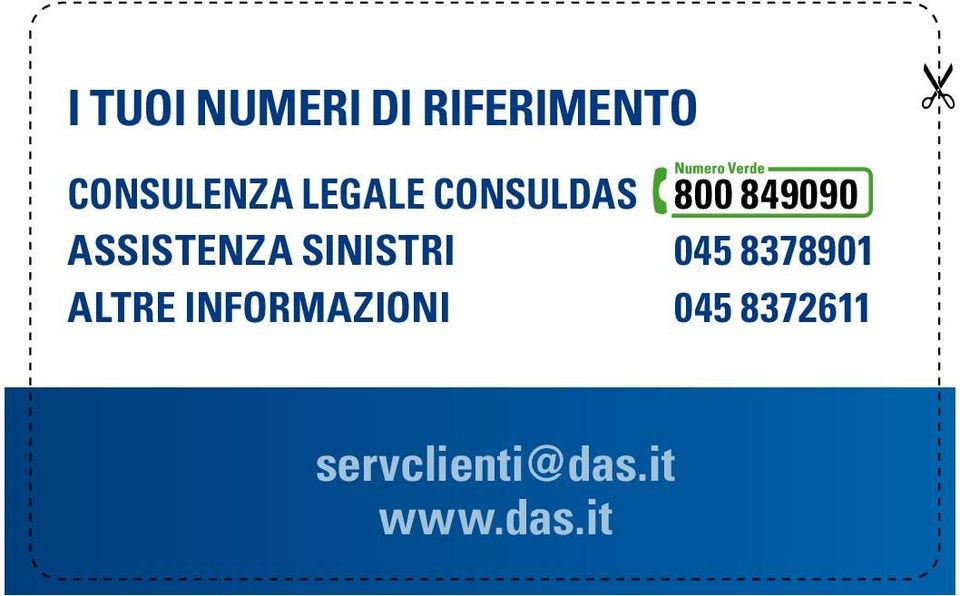 Sinistri 045 8378901 ALTRE informazioni