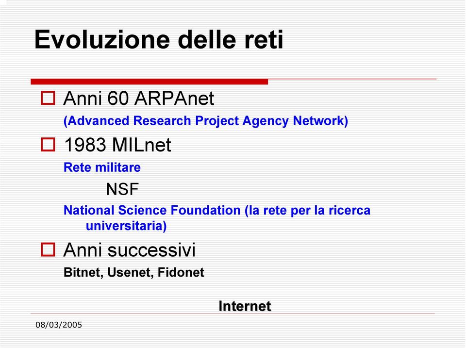 National Science Foundation (la rete per la ricerca