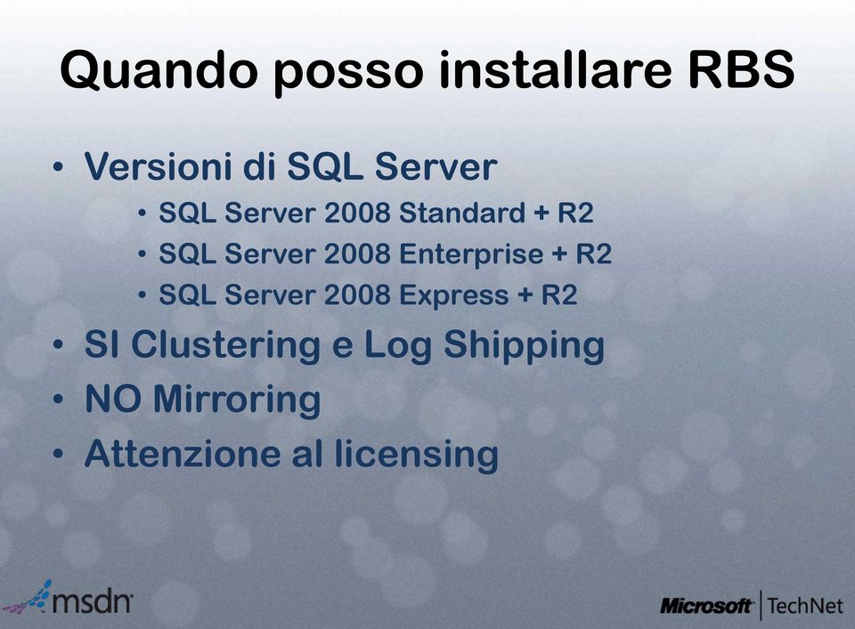 Enterprise + R2 SQL Server 2008 Express + R2 SI