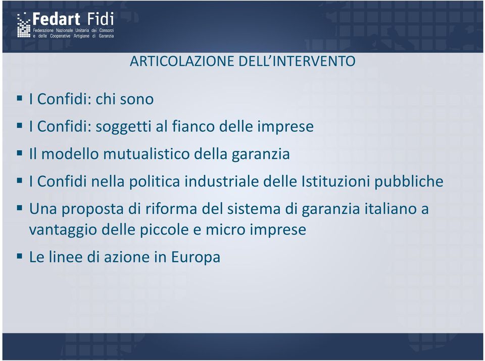 industriale delle Istituzioni pubbliche Una proposta di riforma del sistema di