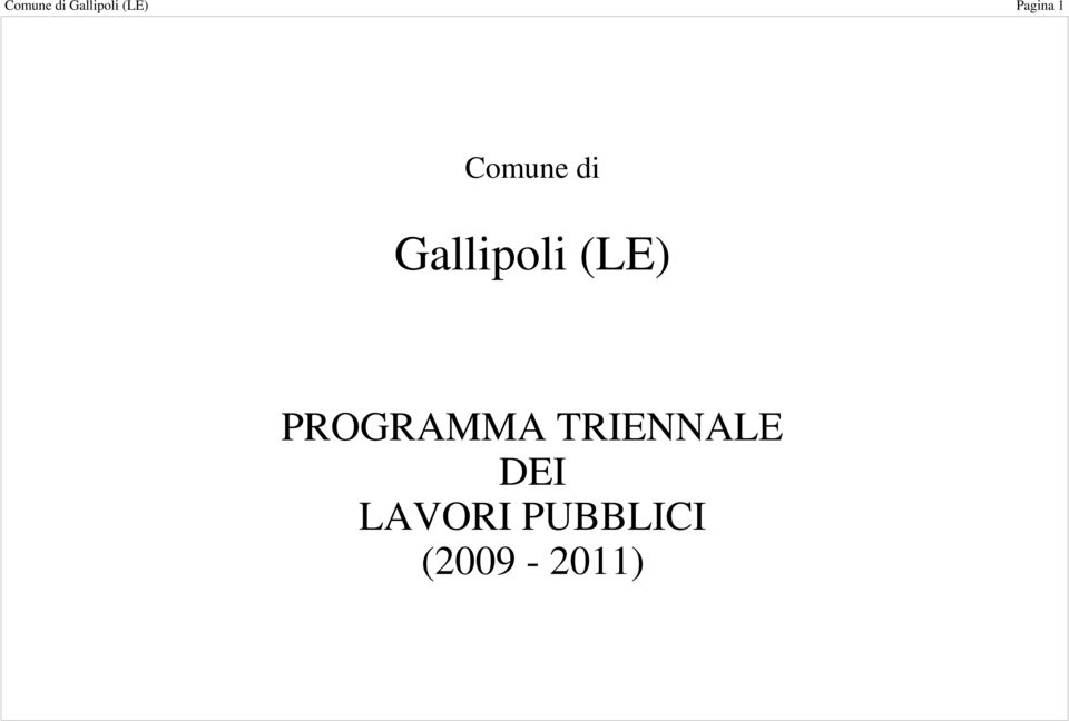 TRIENNALE DEI LAVORI