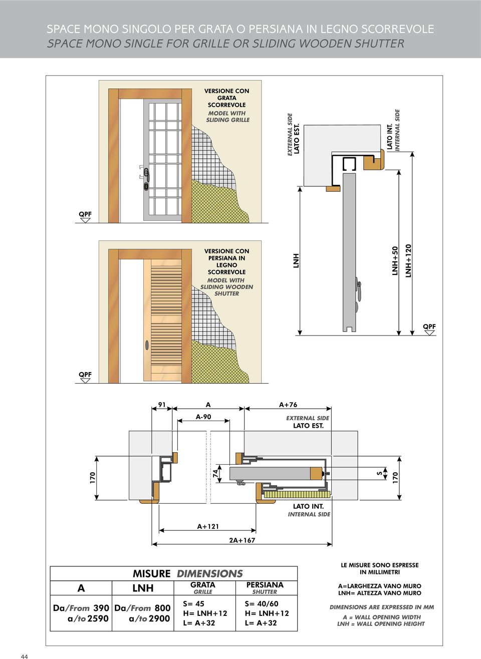 MODEL WITH SLIDING WOODEN SHUTTER DIMENSIONS GRILLE SHUTTER DIMENSIONS