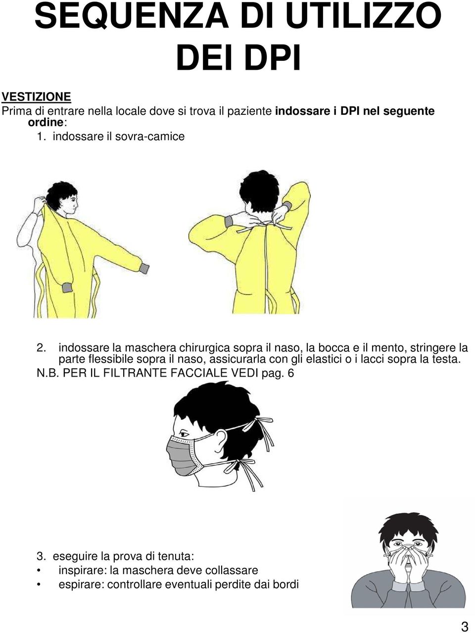 indossare la maschera chirurgica sopra il naso, la bocca e il mento, stringere la parte flessibile sopra il naso,