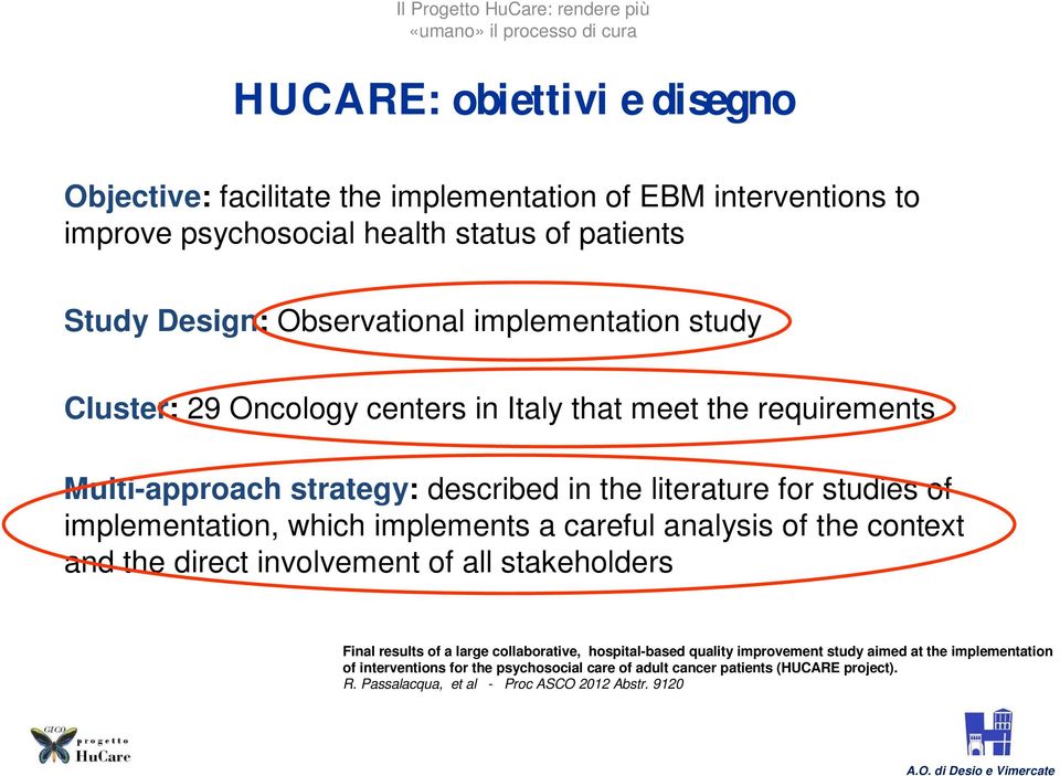 which implements a careful analysis of the context and the direct involvement of all stakeholders Final results of a large collaborative, hospital-based quality