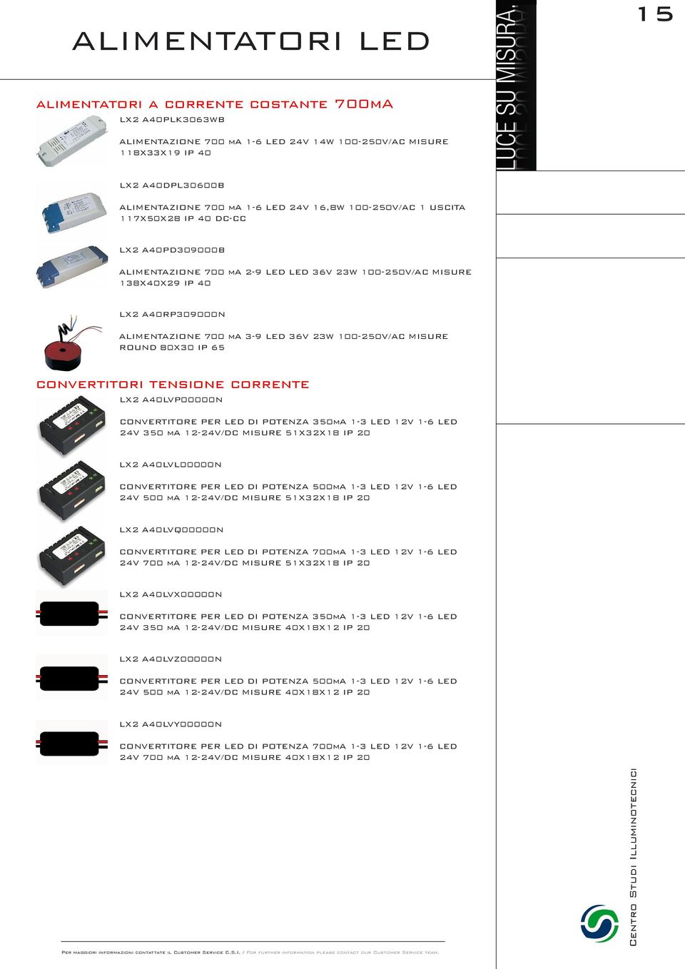 ROUND 80X30 IP 65 convertitori tensione corrente LX2 A40LVP00000N CONVERTITORE PER LED DI POTENZA 350mA 1-3 LED 12V 1-6 LED 24V 350 ma 12-24V/DC MISURE 51X32X18 IP 20 LX2 A40LVL00000N CONVERTITORE