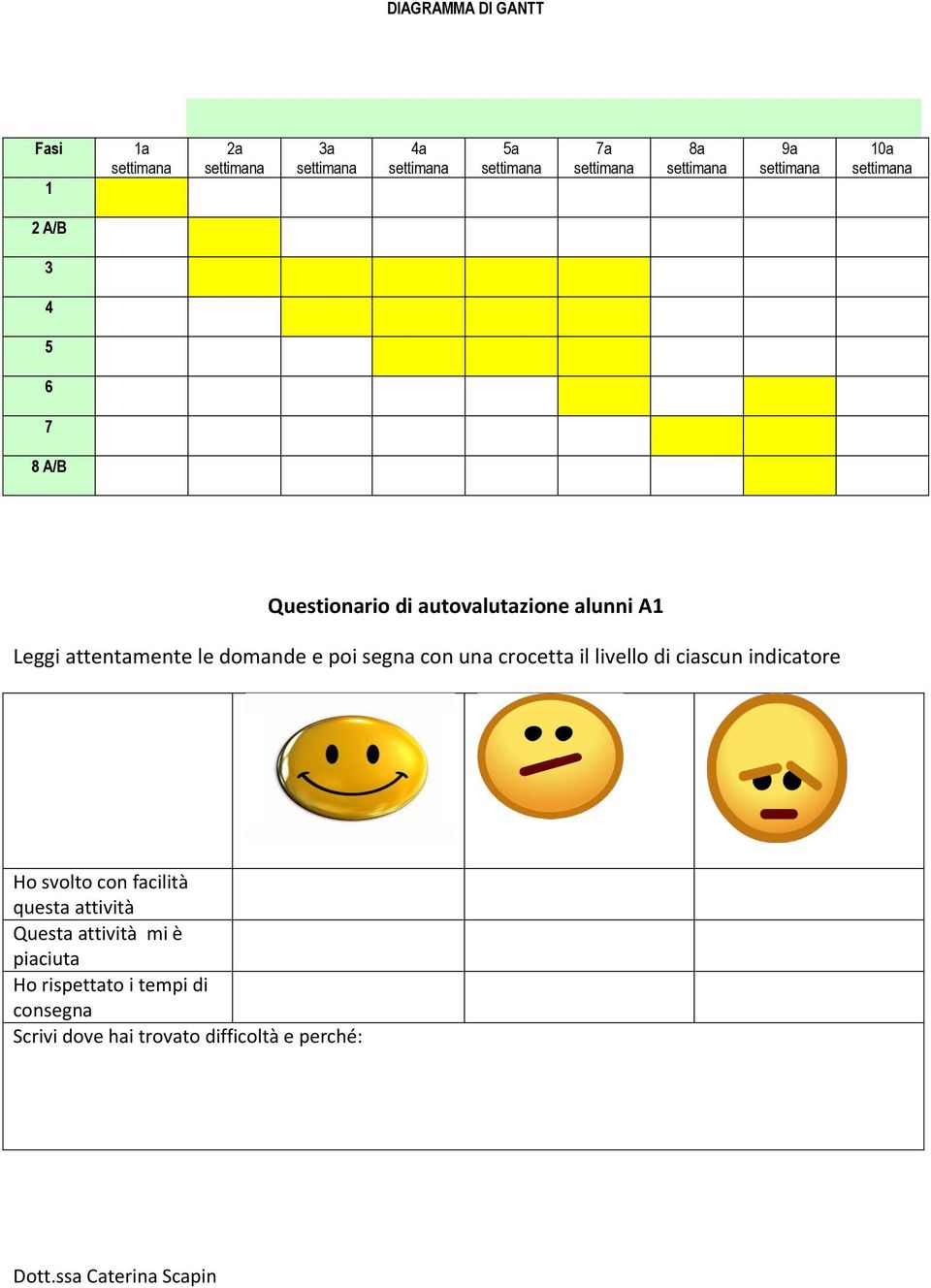 il livello di ciascun indicatore Ho svolto con facilità questa attività Questa attività