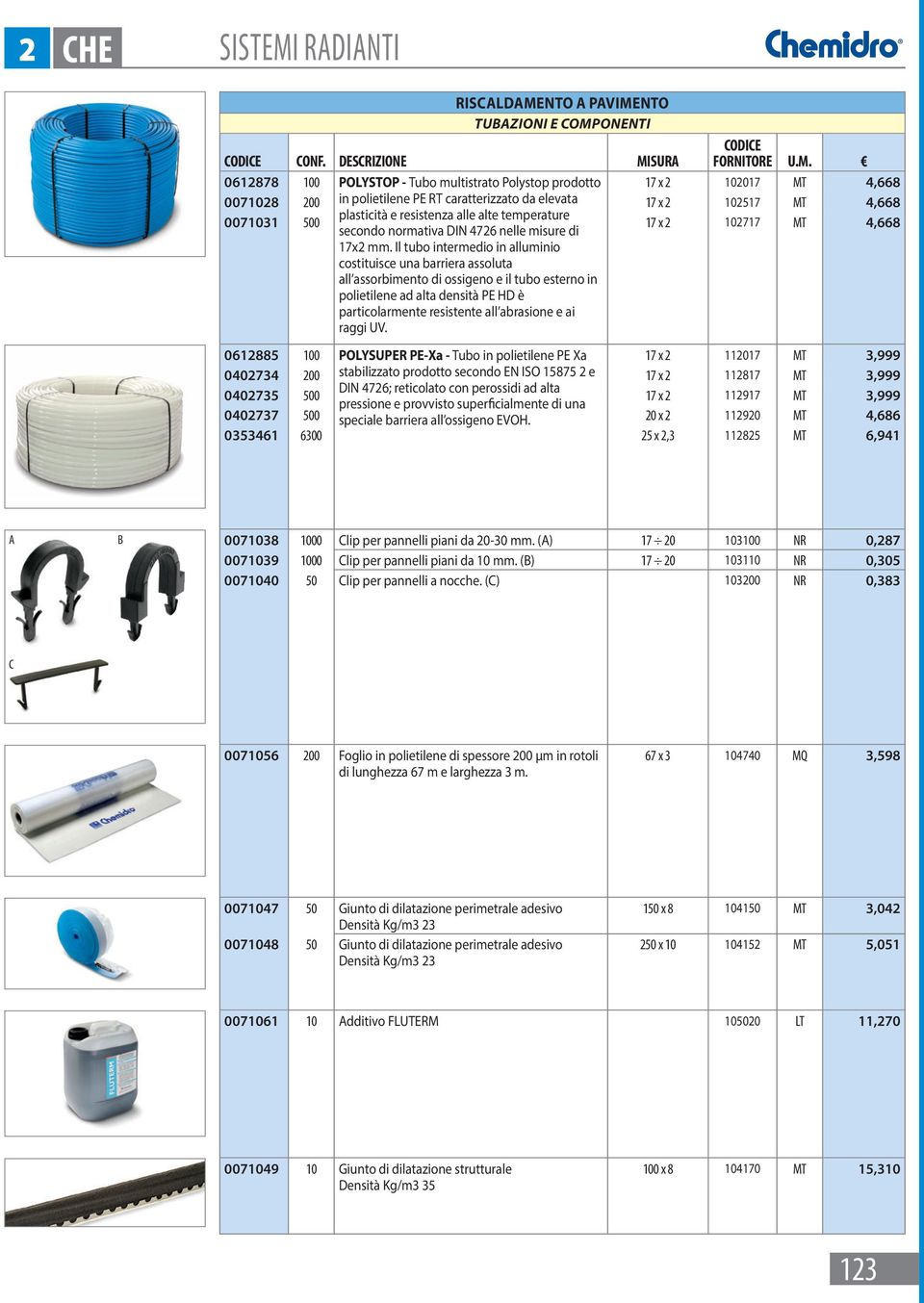 resistenza alle alte temperature 0071031 500 17 x 2 102717 MT 4,668 secondo normativa DIN 4726 nelle misure di 17x2 mm.