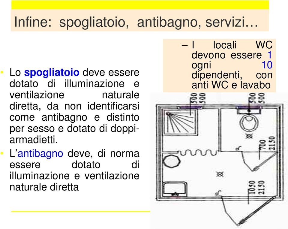 dotato di doppiarmadietti.