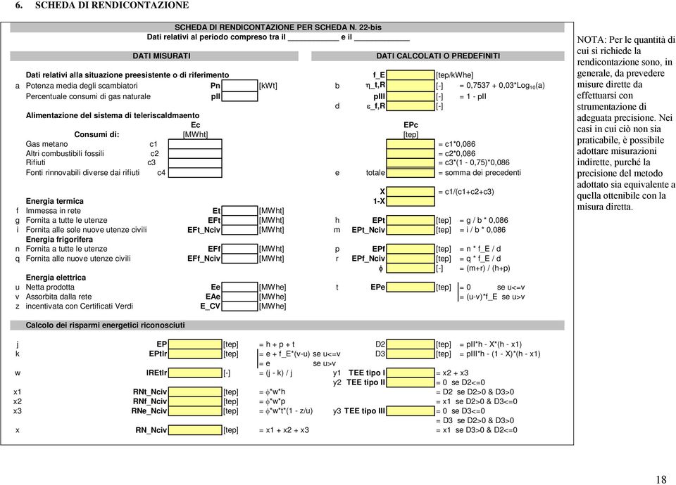 degli scambiatori Pn [kwt] b η_t,r #NUM! [-] = 0,7537 + 0,03*Log 10 (a) Percentuale consumi di gas naturale pii piii 100% [-] = 1 - pii d ε_f,r #NUM!