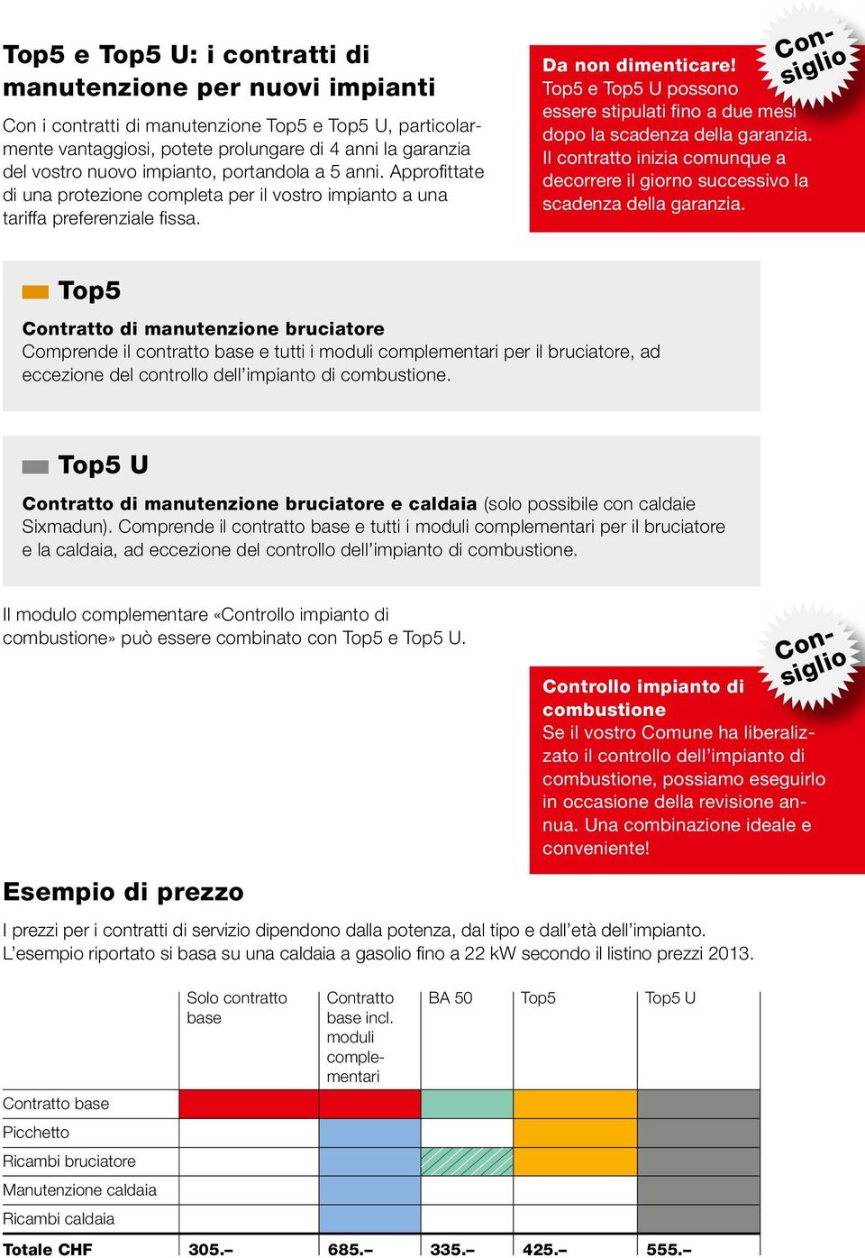 Top5 e Top5 U possono essere stipulati fino a due mesi dopo la scadenza della garanzia. Il contratto inizia comunque a decorrere il giorno successivo la scadenza della garanzia.