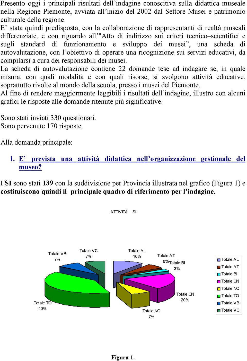 funzionamento e sviluppo dei musei, una scheda di autovalutazione, con l obiettivo di operare una ricognizione sui servizi educativi, da compilarsi a cura dei responsabili dei musei.