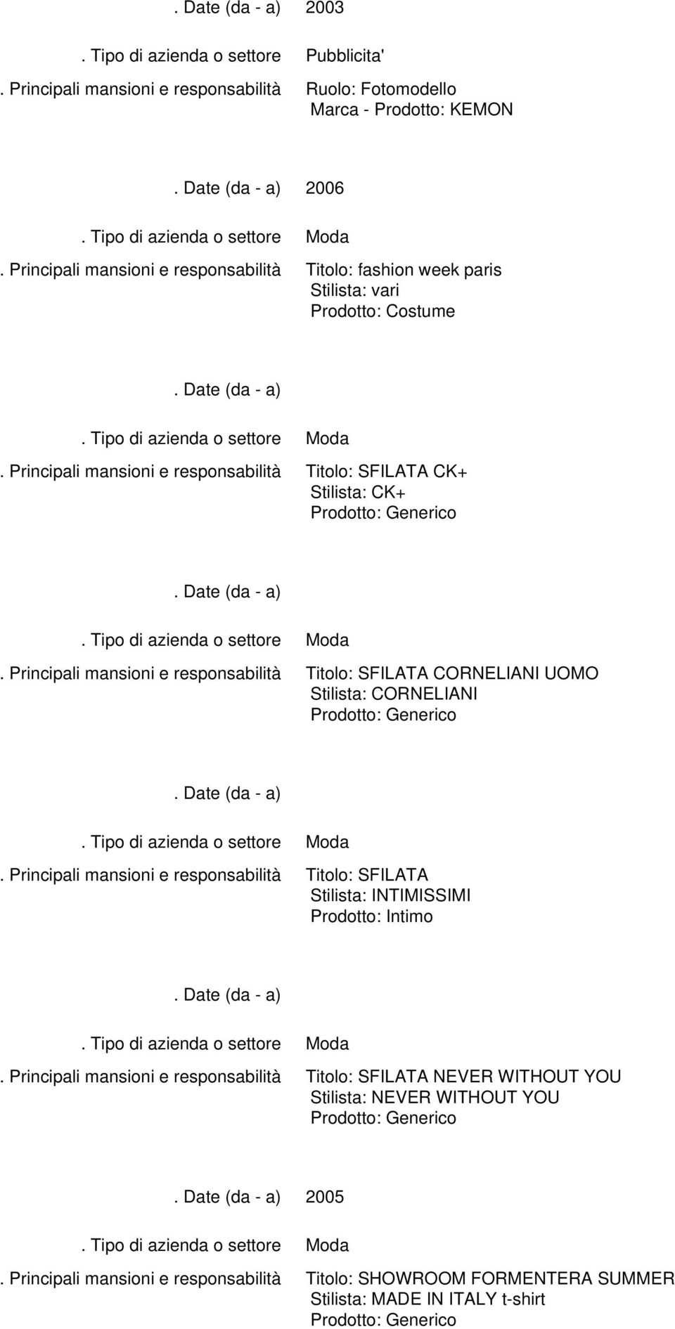 CORNELIANI Prodotto: Intimo NEVER WITHOUT YOU Stilista: NEVER WITHOUT