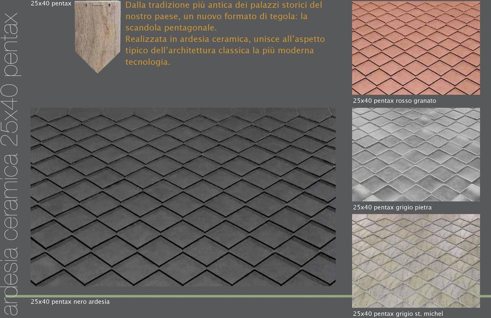 Realizzata in ardesia ceramica, unisce all aspetto tipico dell architettura classica