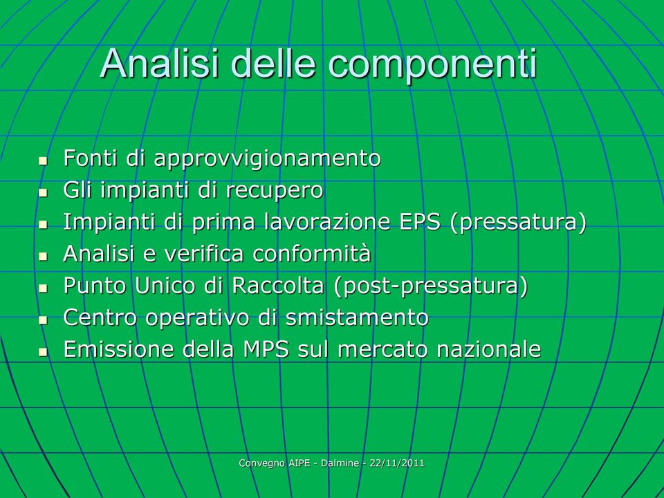 e verifica conformità Punto Unico di Raccolta (post-pressatura)