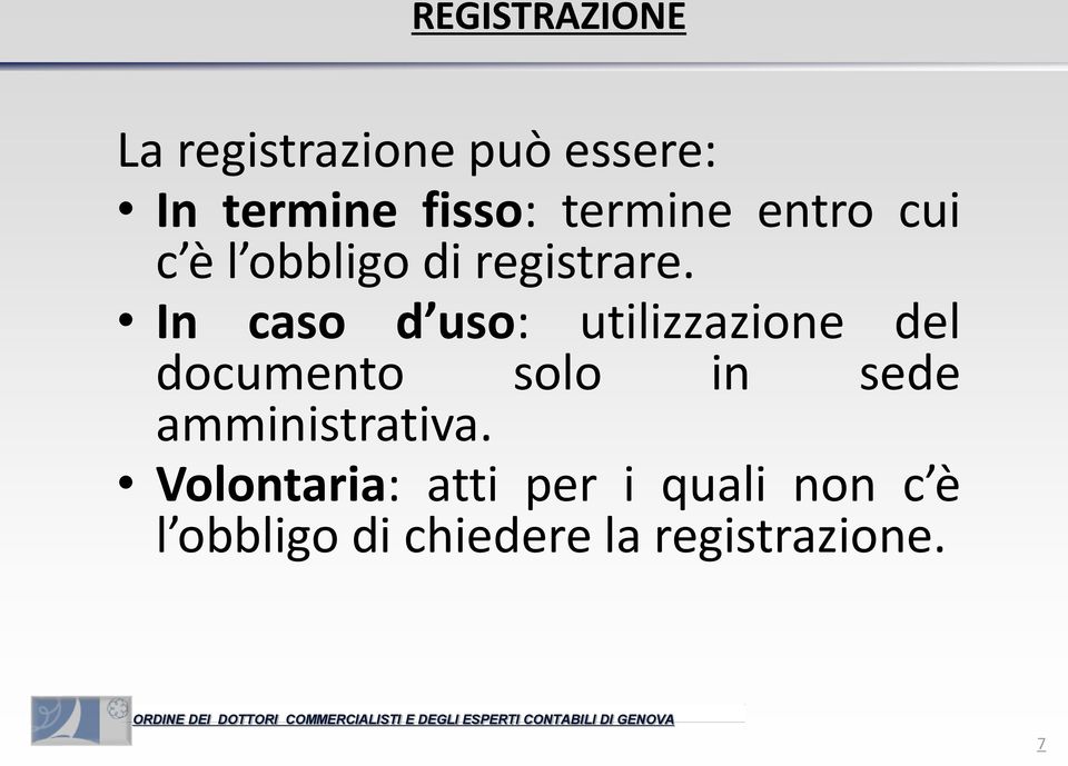 In caso d uso: utilizzazione del documento solo in sede