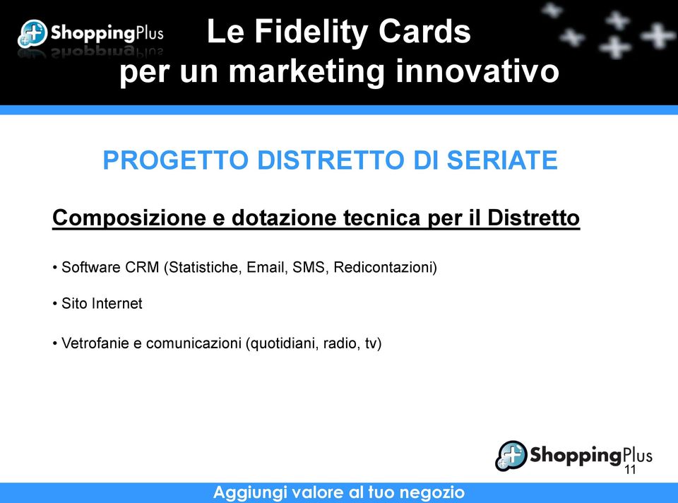 (Statistiche, Email, SMS, Redicontazioni) Sito