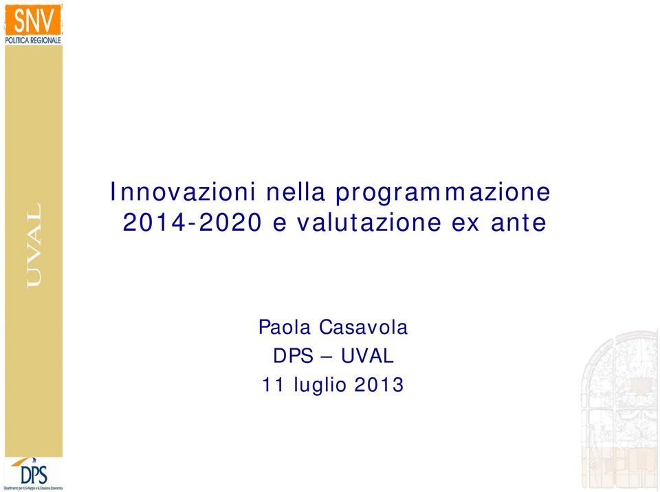 e valutazione ex ante