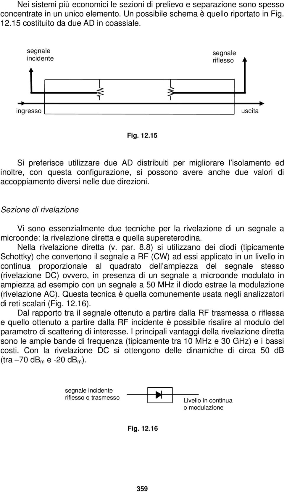 15 Si preferisce utilizzare due AD distribuiti per migliorare l isolamento ed inoltre, con questa configurazione, si possono avere anche due valori di accoppiamento diversi nelle due direzioni.