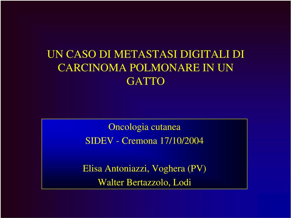 Oncologia cutanea SIDEV - Cremona