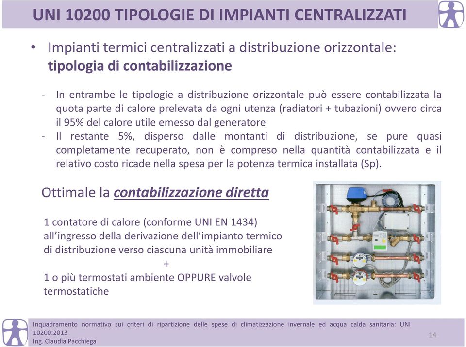 distribuzione, se pure quasi completamente recuperato, non è compreso nella quantità contabilizzata e il relativo costo ricade nella spesa per la potenza termica installata (Sp).