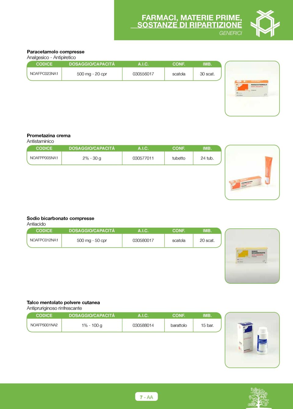 Sodio bicarbonato compresse Antiacido NOAFPC012NA1 500 mg - 50 cpr 030580017 scatola 20 scat.