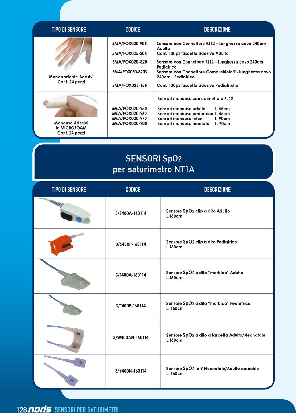 100pz fascette adesive Adulto Sensore con Connettore RJ12 Lunghezza cavo 240cm - Pediatrico Sensore con Connettore Compushield -Lunghezza cavo 240cm - Pediatrico Conf.