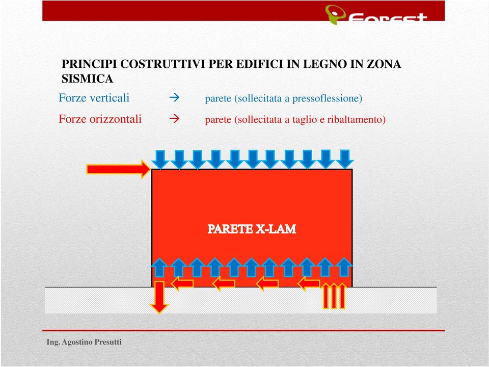 (sollecitata a pressoflessione) Forze