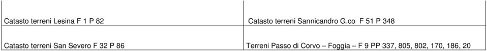 co F 51 P 348 Catasto terreni San Severo F