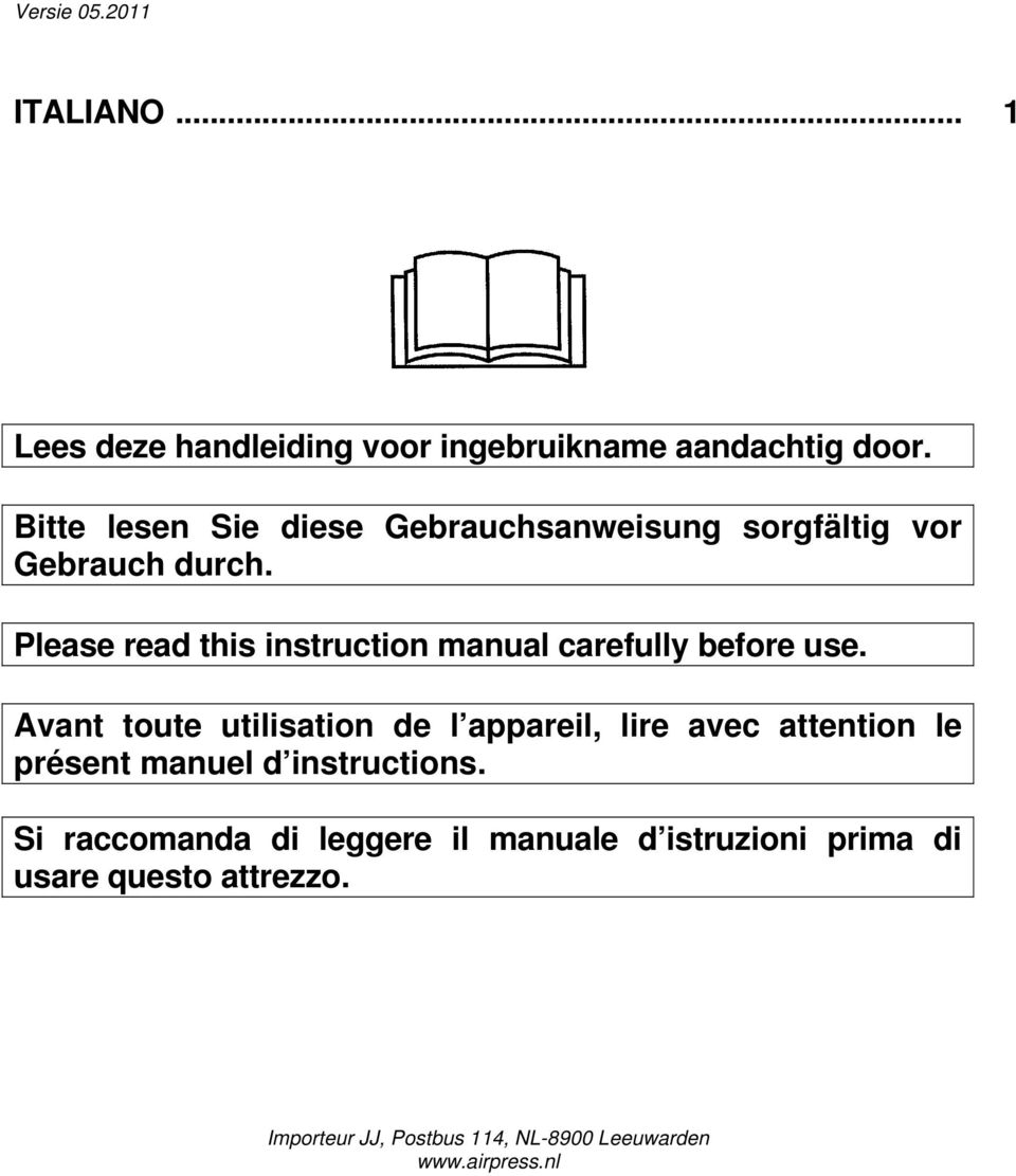 Please read this instruction manual carefully before use.