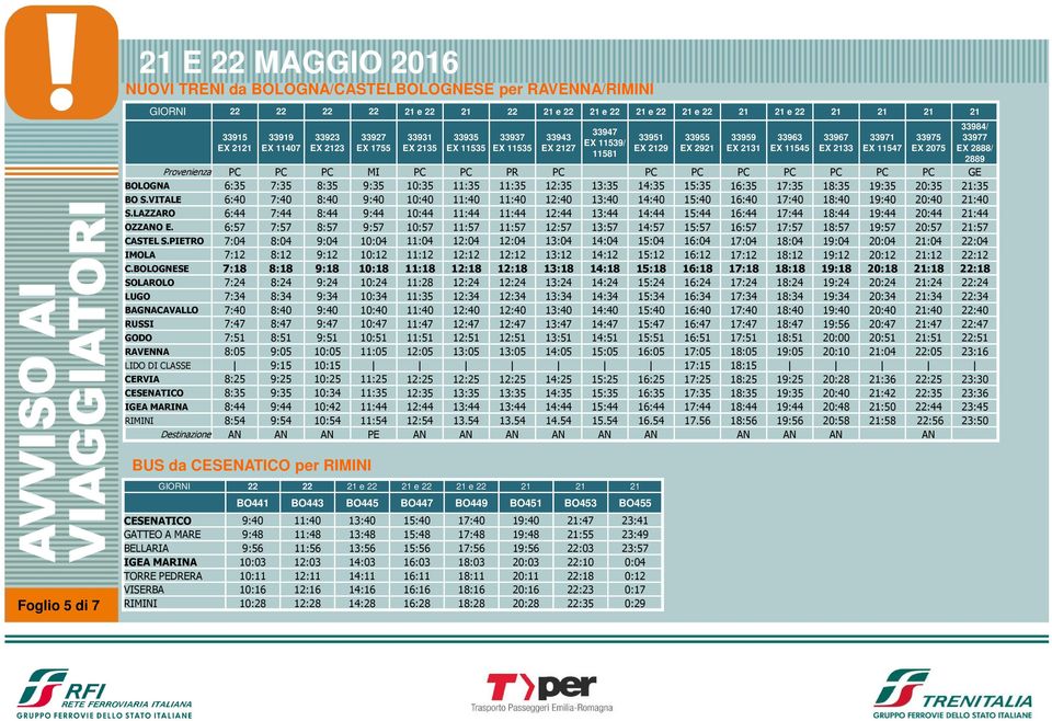 6:57 7:57 8:57 9:57 10:57 11:57 11:57 CASTEL S.PIETRO 7:04 8:04 9:04 10:04 11:04 12:04 12:04 IMOLA 7:12 8:12 9:12 10:12 11:12 12:12 12:12 C.