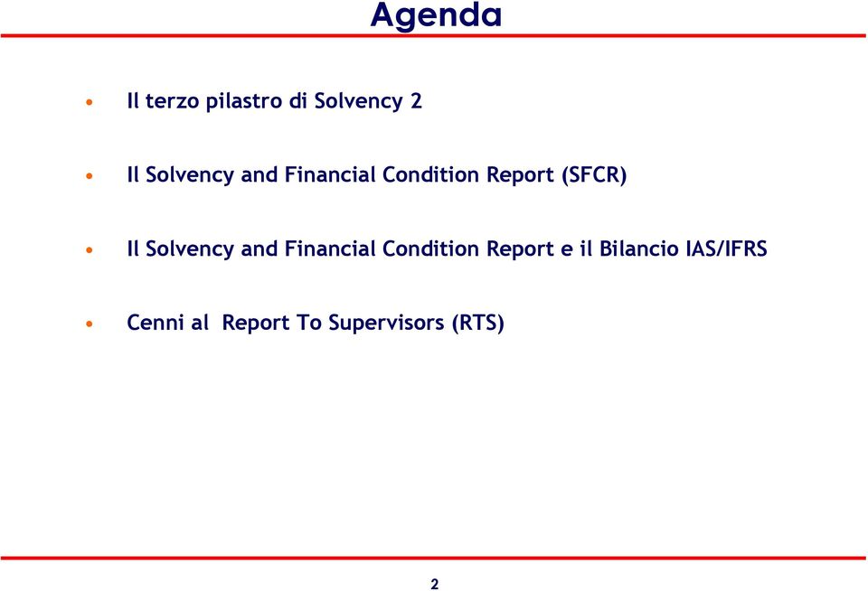 Il Solvency and Financial Condition Report e il