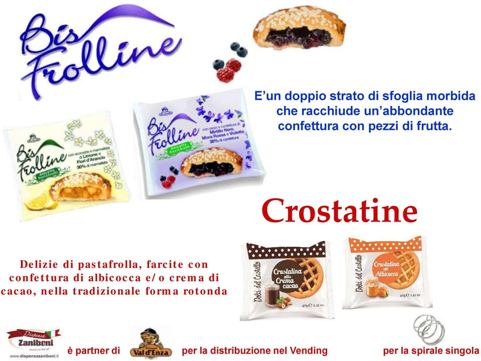 Crostatine De lizie di pas t afrolla, farc it e c on c onfe t t ura di albic