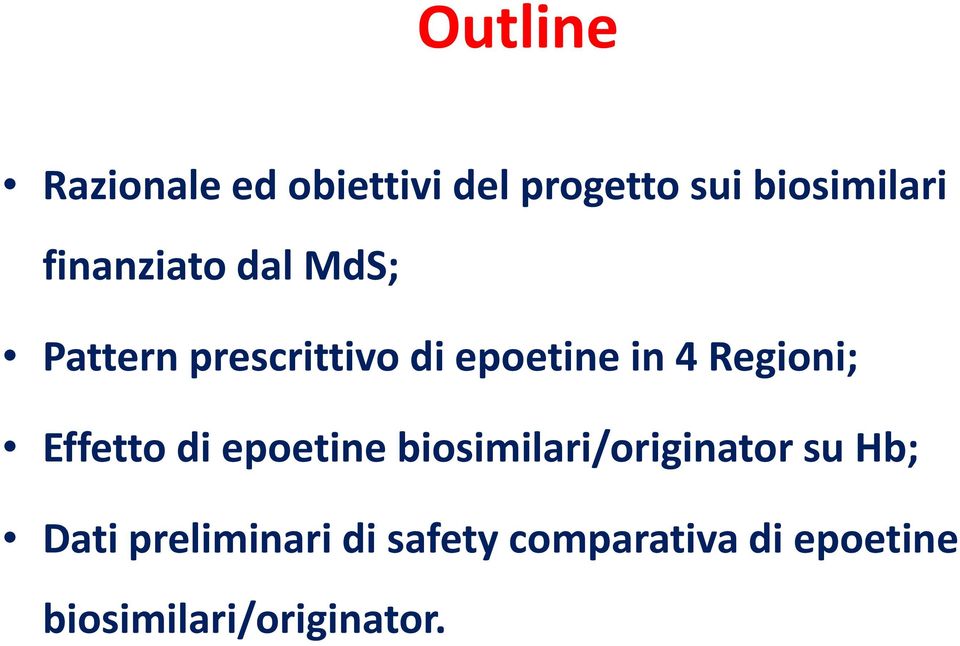 Regioni; Effetto di epoetine biosimilari/originatorsu su Hb;