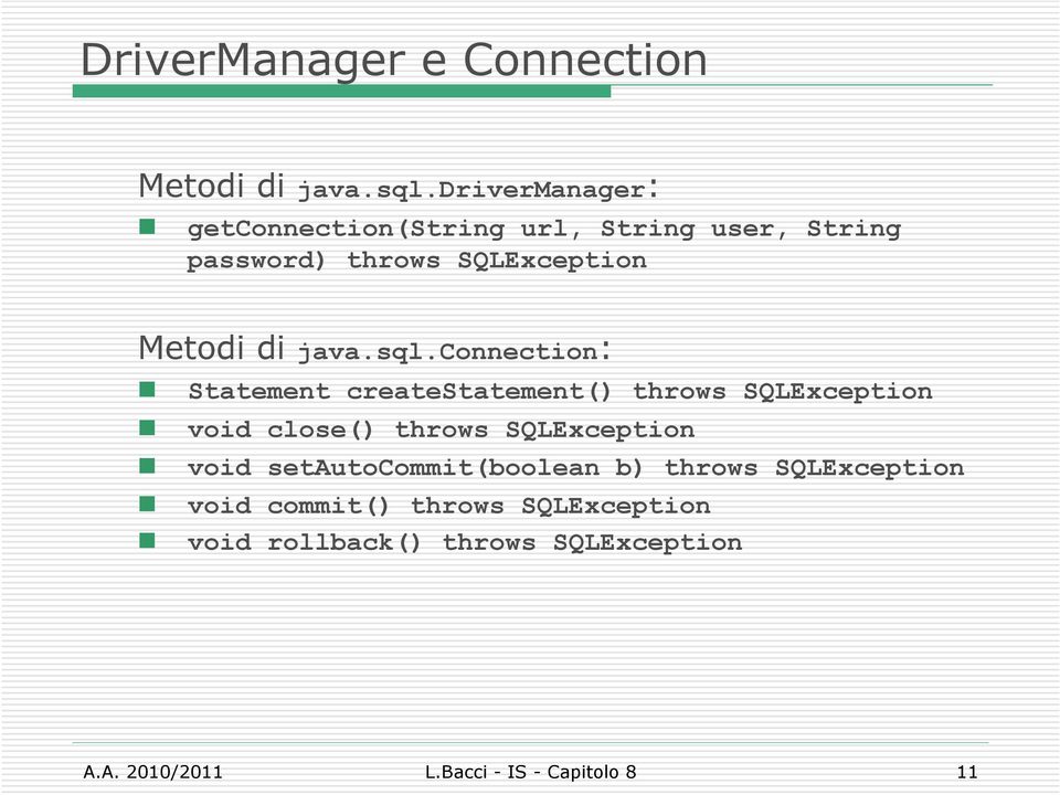 java.sql.