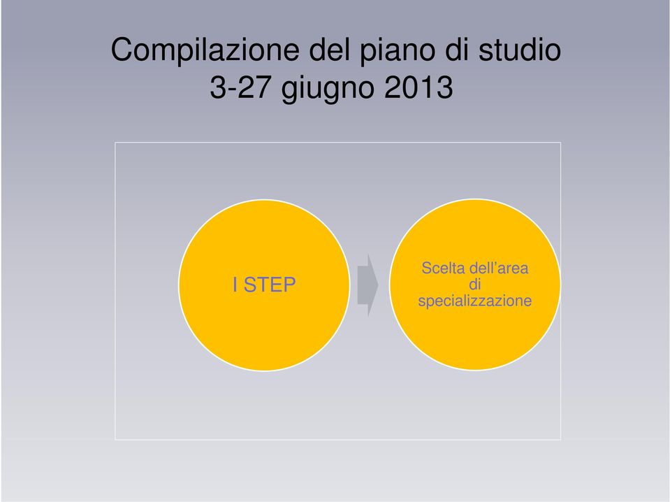 2013 I STEP Scelta dell