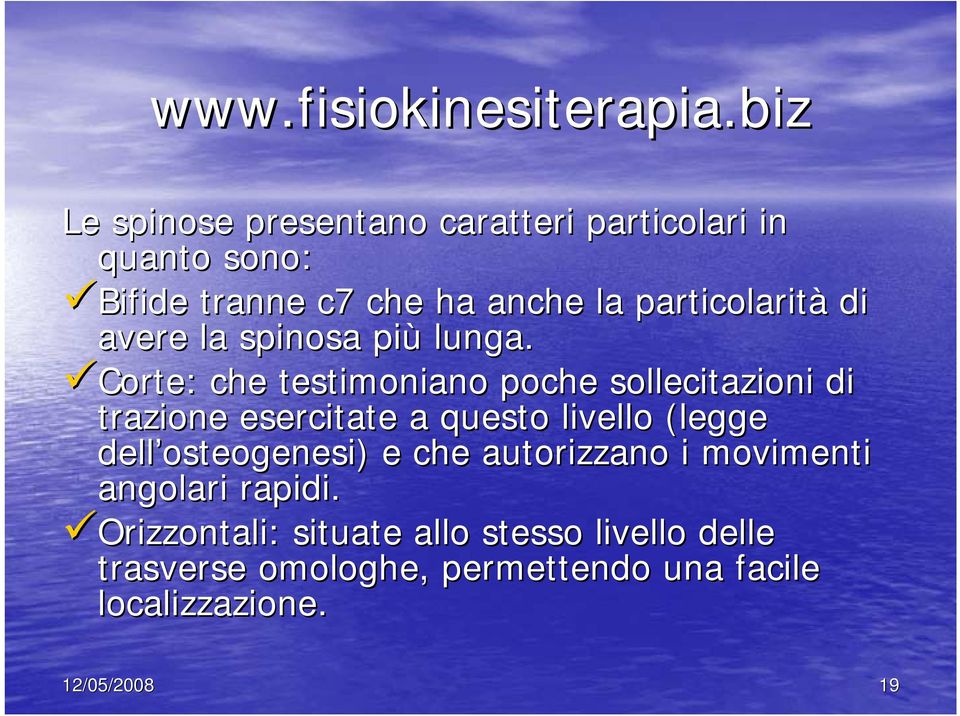 Corte: che testimoniano poche sollecitazioni di trazione esercitate a questo livello (legge dell