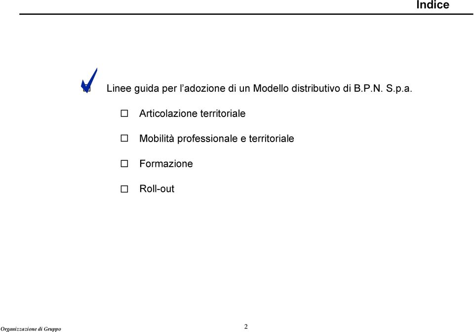 Articolazione territoriale Mobilità