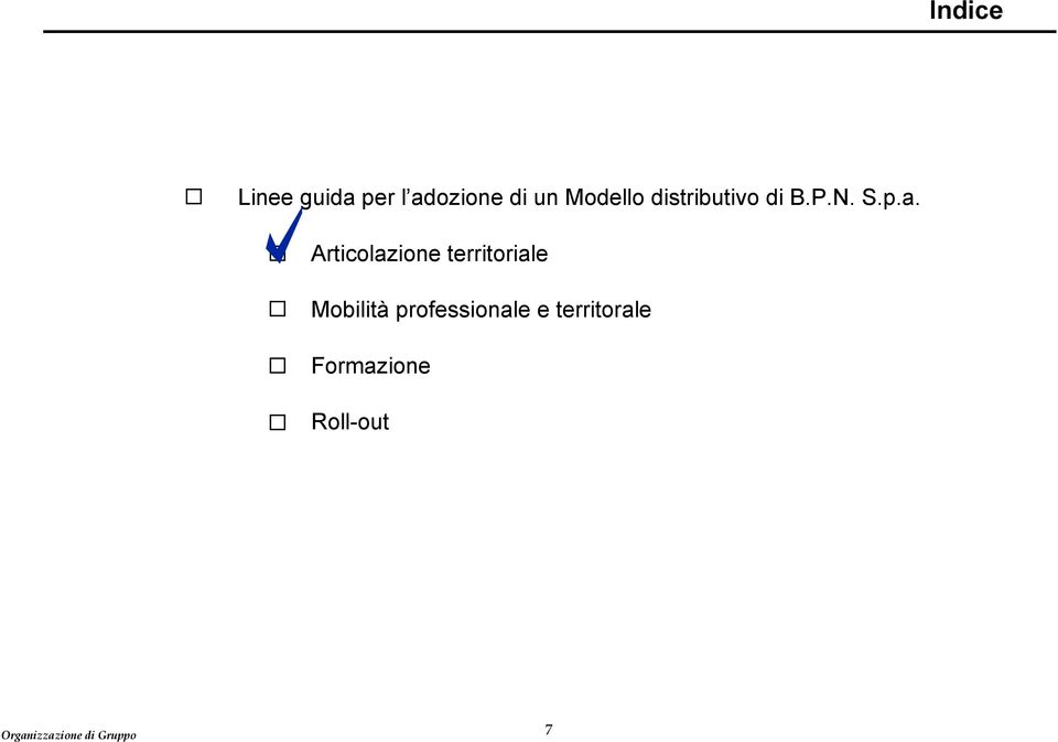 Articolazione territoriale Mobilità