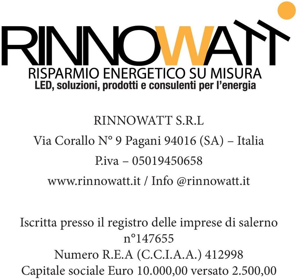 it Iscritta presso il registro delle imprese di salerno n